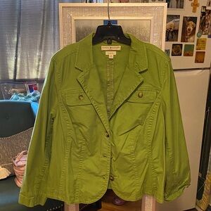 Tommy Hilfiger Women's Green Blazer Jacket